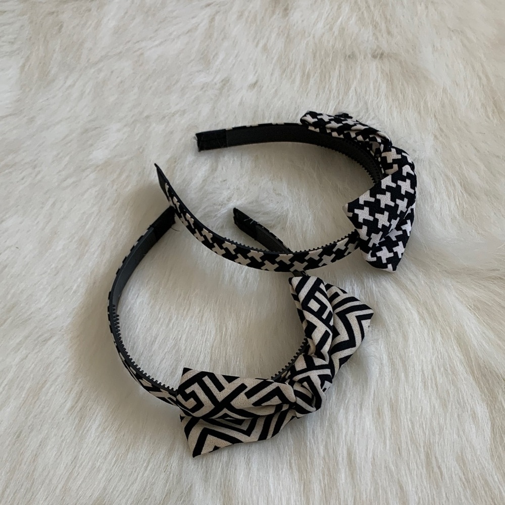 Stylish Black and White Patterned Hairbands